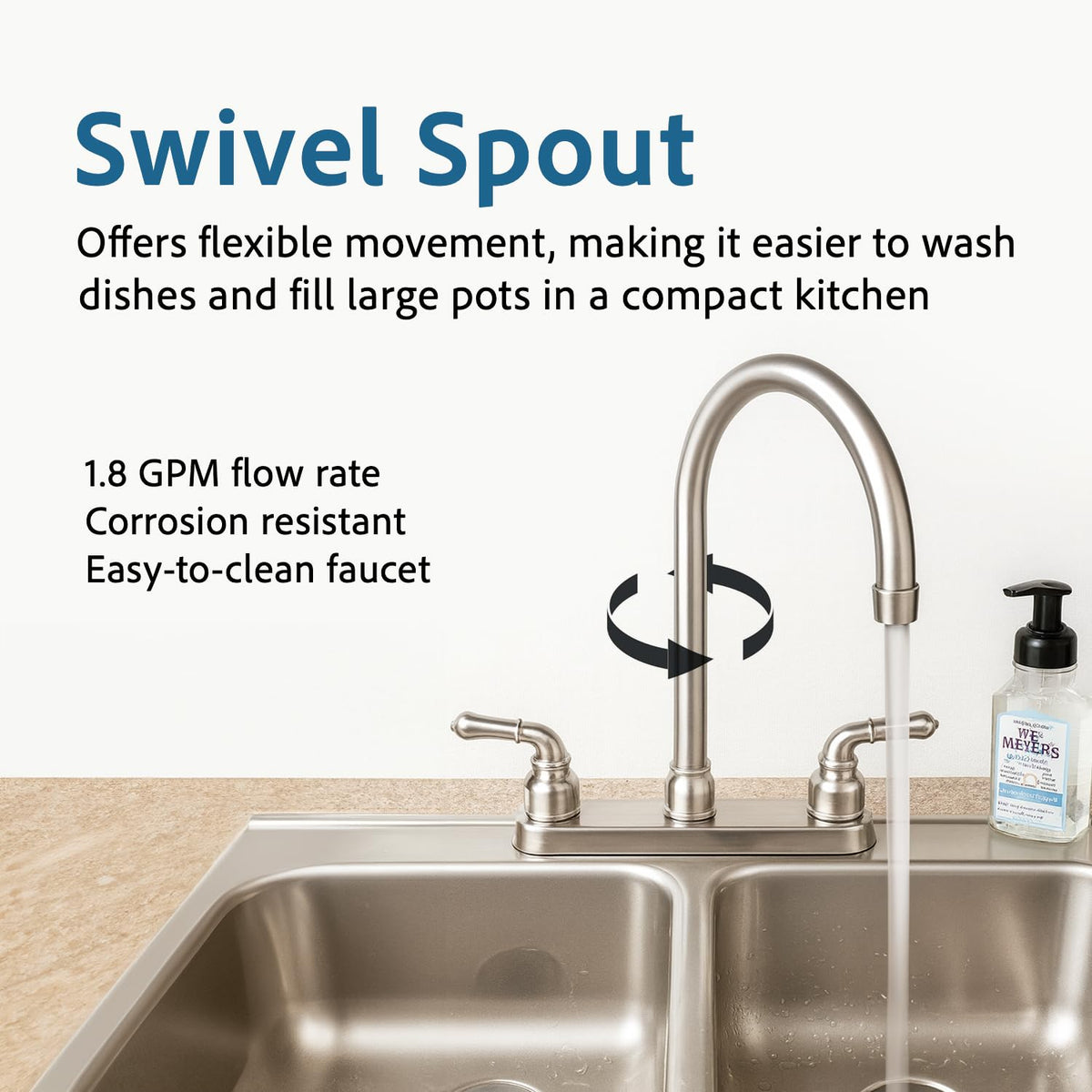 DURA FAUCET DFPK330HC J-SPOUTBSN