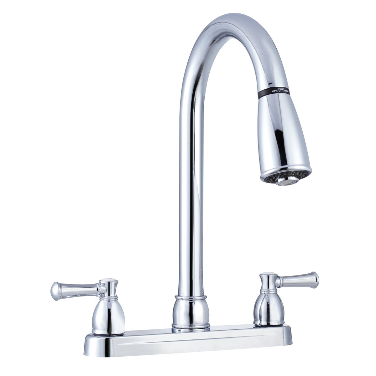 DURA FAUCET DF-PK350L-CP RV Pull-Down Kitchen Sink Faucet, Plastic (Chrome) RV & Camper