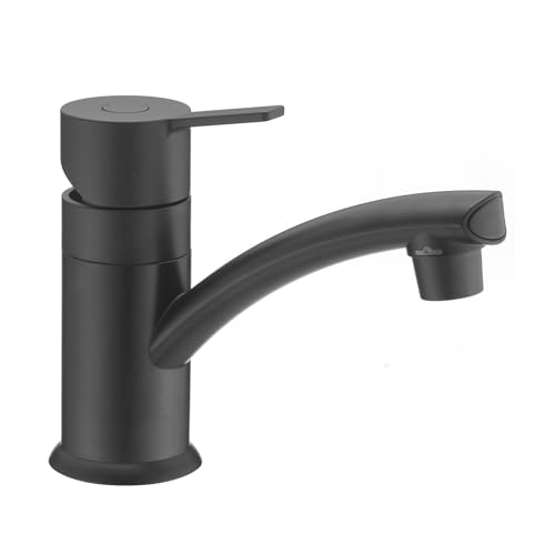 DURA FAUCET DF-PL200M-MB RV Single Lever Lavatory Sink Faucet (Matte Black) RV & Camper