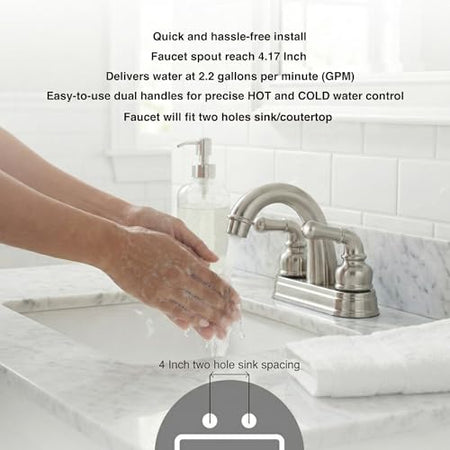 DURA FAUCET DFPL620CSN RV LAVATORYFAUCET NICKEL