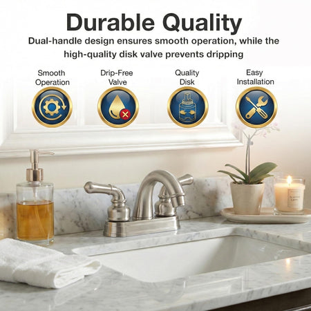DURA FAUCET DFPL620CSN RV LAVATORYFAUCET NICKEL