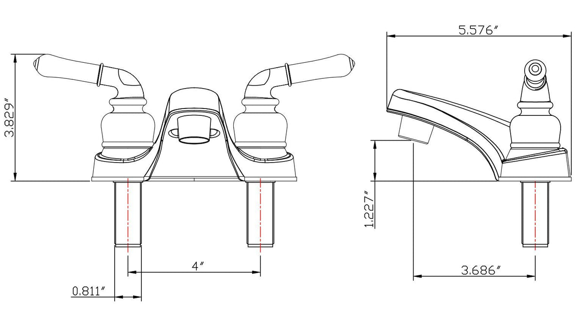 DURA FAUCET DFPL700CSN CLASSICAL LAV BSN