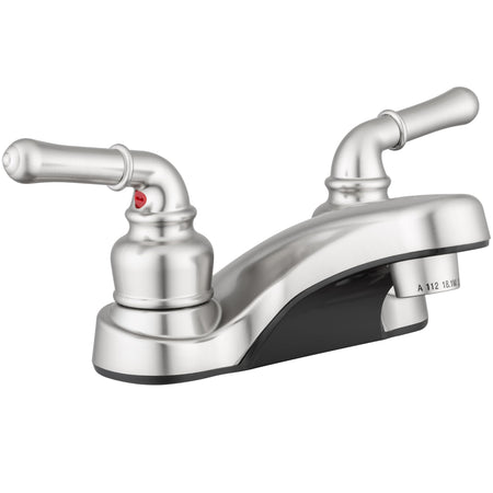 DURA FAUCET DFPL700CSN DF-PL700C-SN RV Two Handle Bathroom Sink Faucet (Satin Nickel) RV & Camper