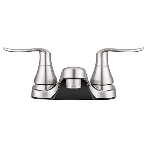DURA FAUCET DF-PL700LH-SN RV Bathroom Faucet Winged Levers (Satin Nickel) RV & Camper