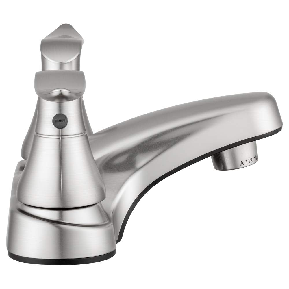 DURA FAUCET DF-PL700LH-SN RV Bathroom Faucet Winged Levers (Satin Nickel) RV & Camper