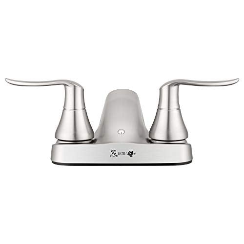 DURA FAUCET DF-PL700LH-SN RV Bathroom Faucet Winged Levers (Satin Nickel) RV & Camper