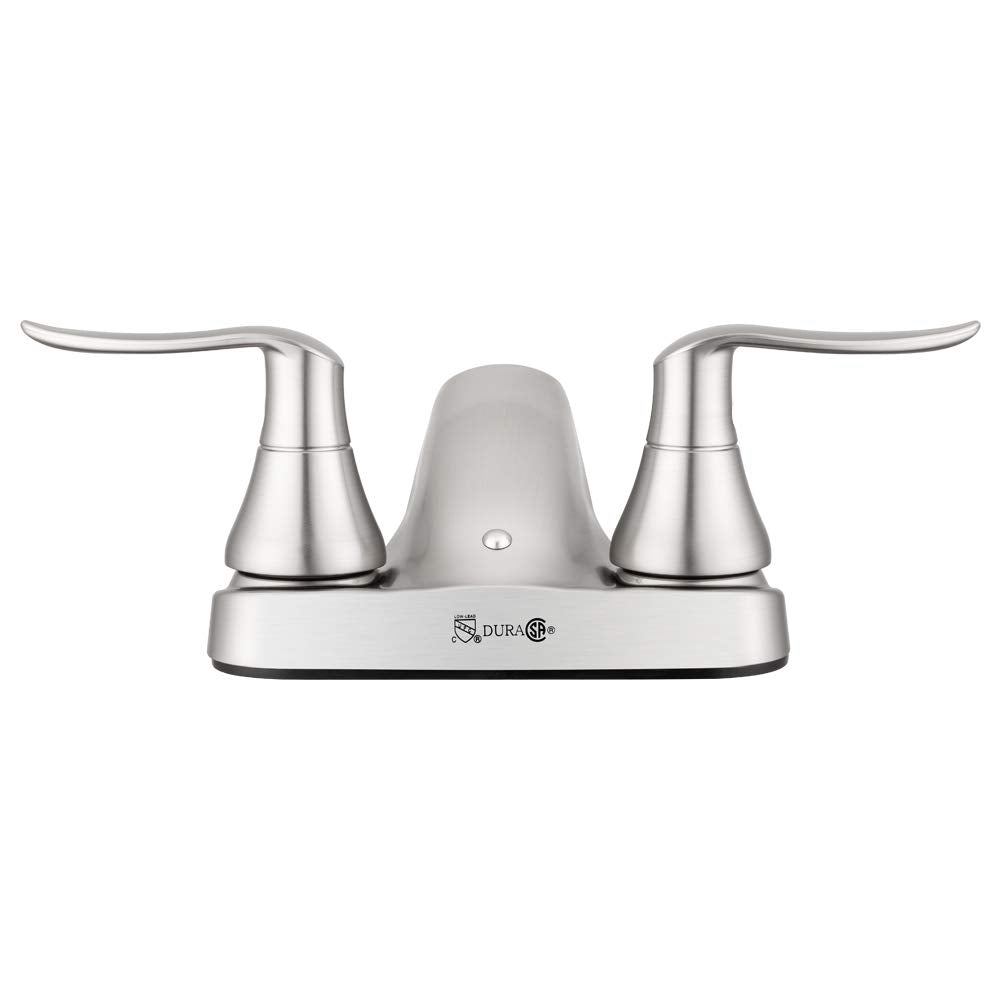 DURA FAUCET DF-PL700LH-SN RV Bathroom Faucet Winged Levers (Satin Nickel) RV & Camper