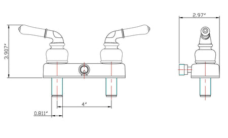 DURA FAUCET DFSA100CCP CLASSICAL RV SHOWER FAUC