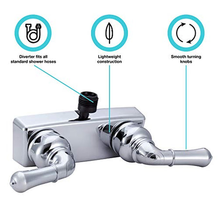 DURA FAUCET DFSA100CCP DF-SA100C-CP RV Shower Valve Diverter (Chrome) RV & Camper