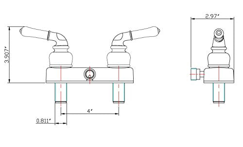 DURA FAUCET DFSA100CCP DF-SA100C-CP RV Shower Valve Diverter (Chrome) RV & Camper