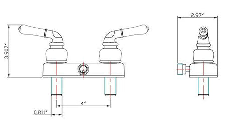 DURA FAUCET DFSA100CCP DF-SA100C-CP RV Shower Valve Diverter (Chrome) RV & Camper