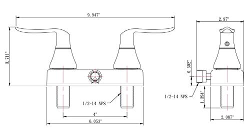 DURA FAUCET DFSA100LHS BATH TUB & SHOWER