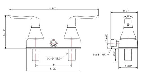 DURA FAUCET DFSA100LHS BATH TUB & SHOWER