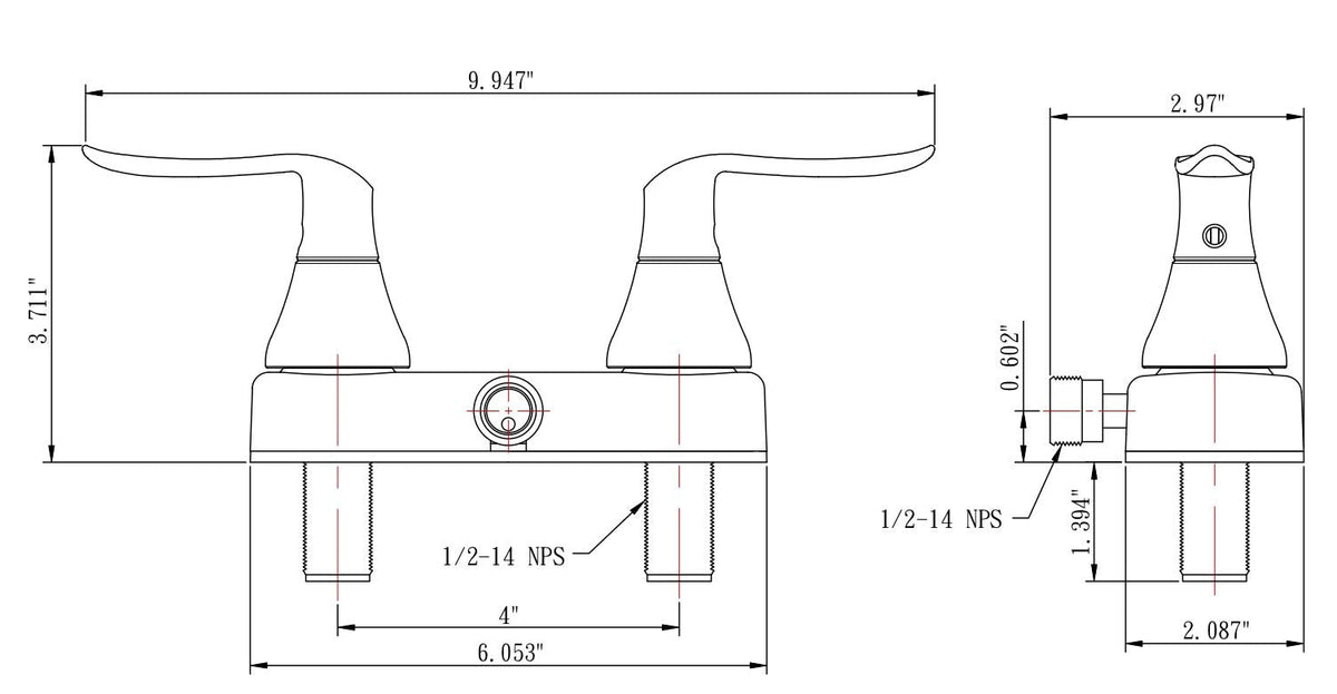 DURA FAUCET DFSA100LHS BATH TUB & SHOWER
