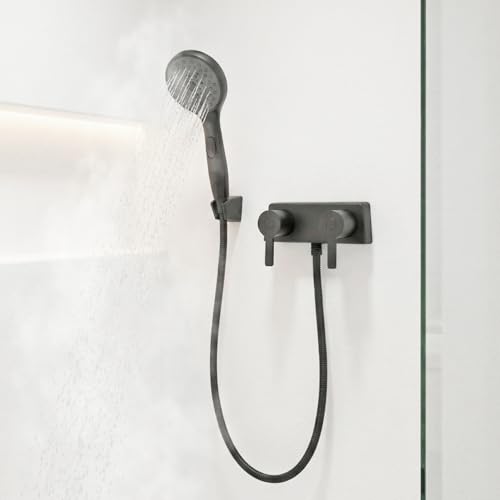 Dura Faucet Dura Faucet (DF-SA100M-CP) Modern RV Shower Faucet Valve Diverter – Chrome, Dual Lever Handles,