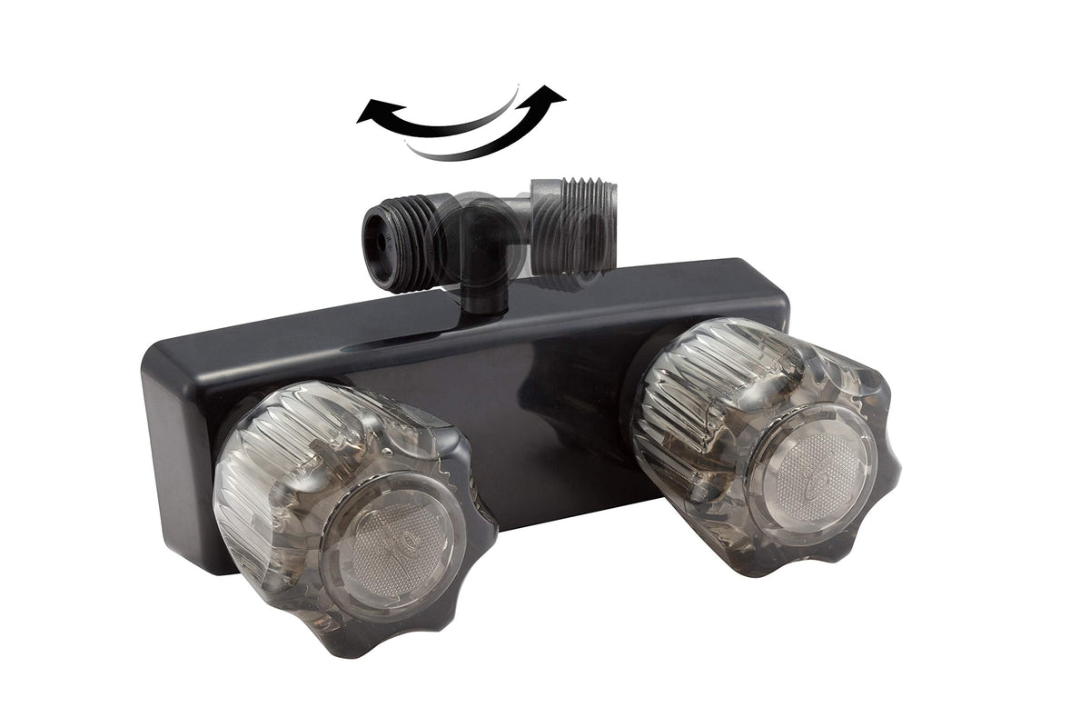 DURA FAUCET DF-SA100S1-BK RV Shower Valve Diverter for Exterior Box (Black) RV & Camper