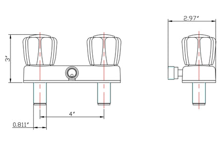 DURA FAUCET DFSA100SSN DF-SA100S-SN RV Shower Valve Diverter (Satin Nickel) RV & Camper