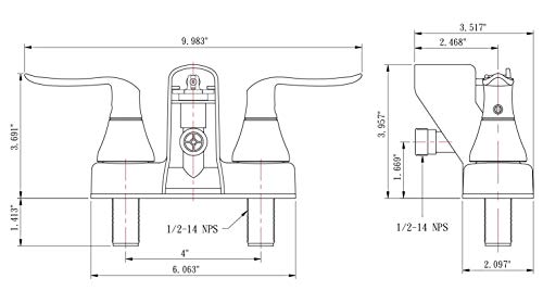 DURA FAUCET DF-SA110LH-SN RV Tub and Shower Diverter (Satin Nickel) RV & Camper
