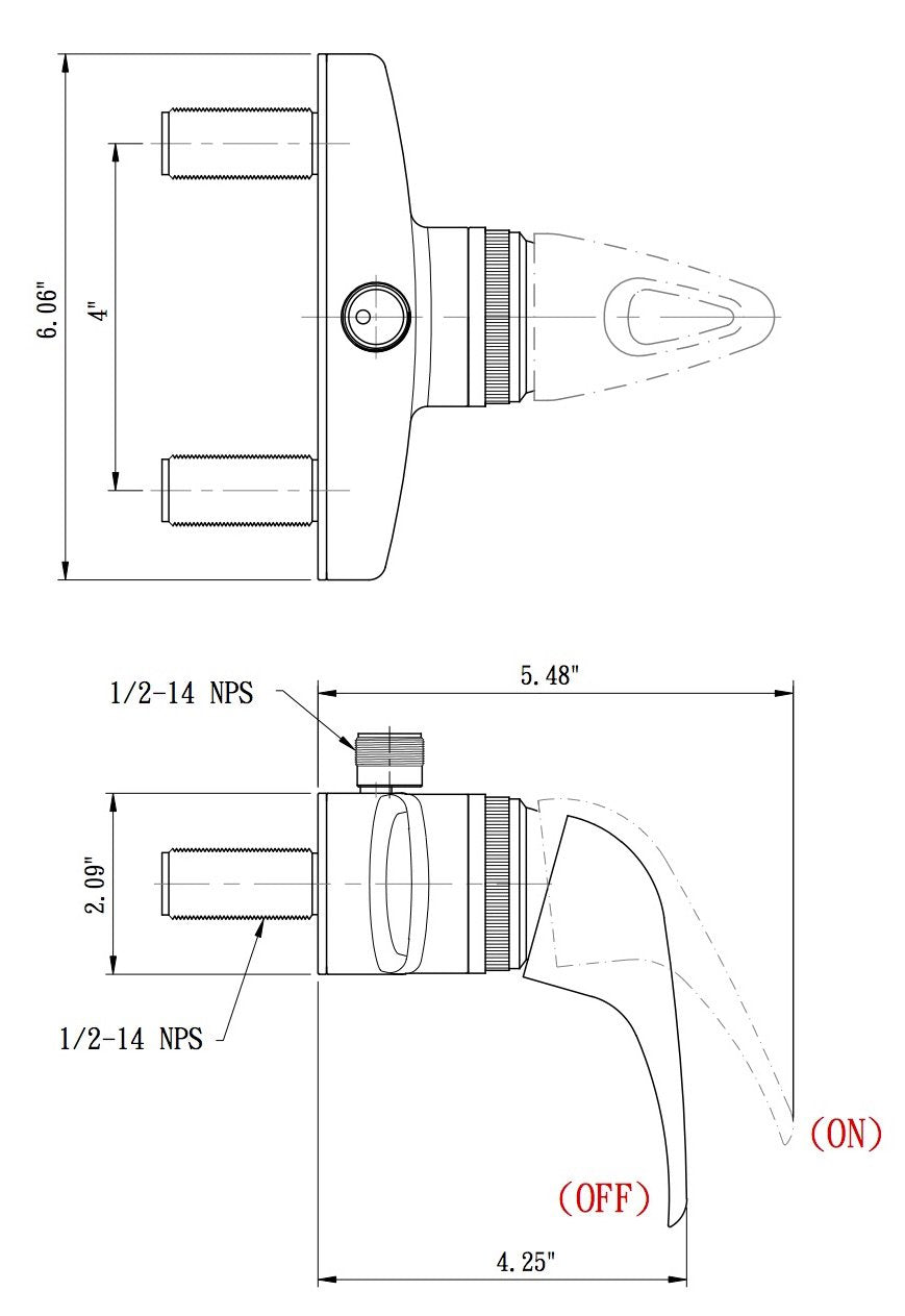 DURA FAUCET DFSA150SN SINGLE LEVER RV SHOWER