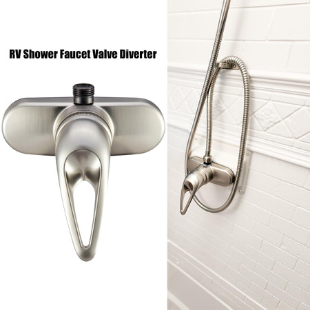 DURA FAUCET DF-SA150-SN RV Single Lever Shower Diverter (Satin Nickel) RV & Camper