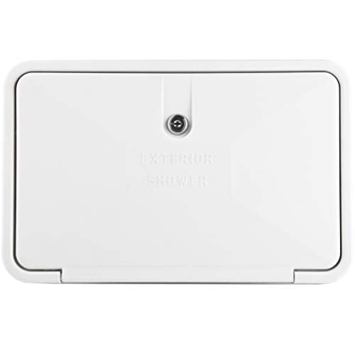 DURA FAUCET DFSA170WT DF-SA170-WT RV Exterior Shower Box Kit Lockable (White) RV & Camper