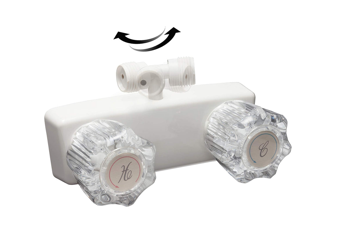 DURA FAUCET DFSA170WT DF-SA170-WT RV Exterior Shower Box Kit Lockable (White) RV & Camper