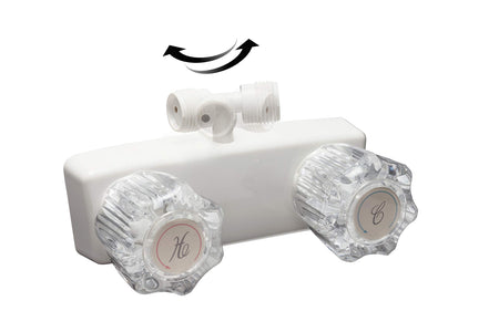 DURA FAUCET DFSA170WT DF-SA170-WT RV Exterior Shower Box Kit Lockable (White) RV & Camper