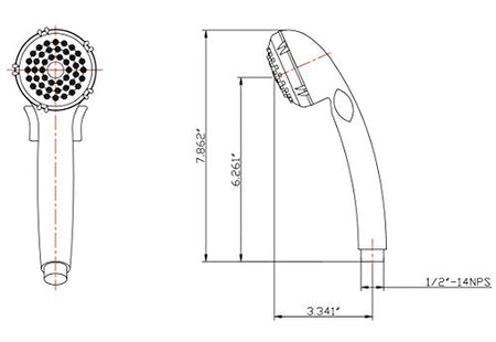 DURA FAUCET DFSA400WT RV HAND HELD SHOWERWAND