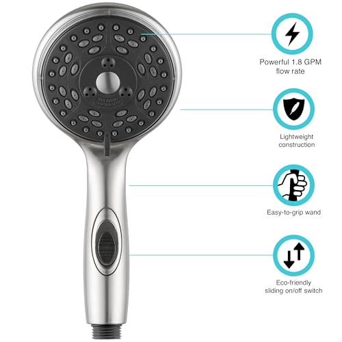 DURA FAUCET DF-SA432-SN RV Handheld Shower Wand (Satin Nickel) RV & Camper