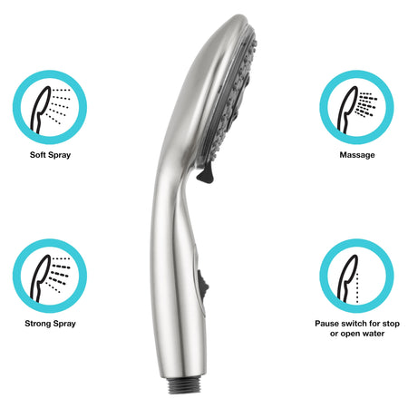 DURA FAUCET DF-SA432-SN RV Handheld Shower Wand (Satin Nickel) RV & Camper