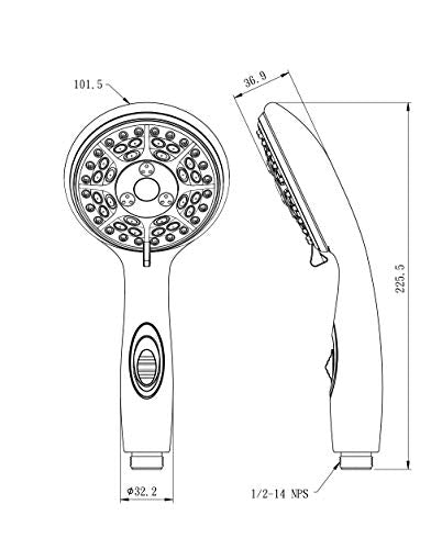 DURA FAUCET DF-SA432-SN RV Handheld Shower Wand (Satin Nickel) RV & Camper