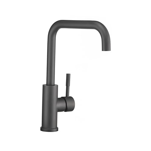 DURA FAUCET Dura Faucet DF-MK533LK-MB RV Squared-Arc Kitchen Faucet (Matte Black) RV & Camper