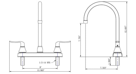 DURA FAUCET PK330HLHMB KITCHEN FAUCET MATTE BLACK