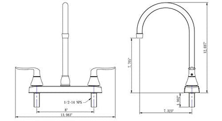 DURA FAUCET DF-PK330HLH-MB RV Swivel J-Spout Kitchen Faucet (Matte Black) RV & Camper
