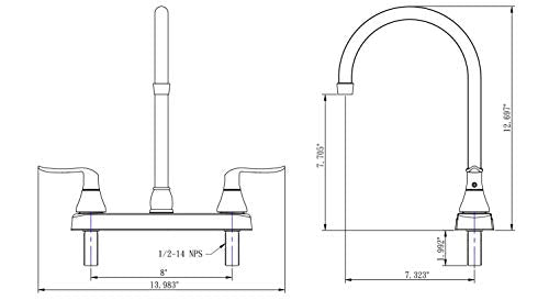 DURA FAUCET PK330HLHMB KITCHEN FAUCET MATTE BLACK