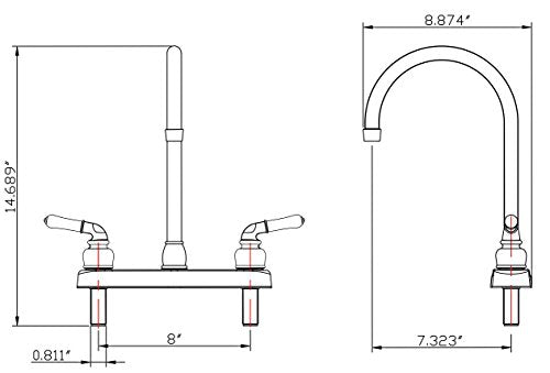 DURA FAUCET PK330HLHSN KITCHEN FAUCET