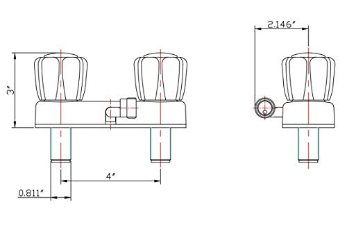 DURA FAUCET SA100A1WT RV SHOWER FAUCET90DEG OUT