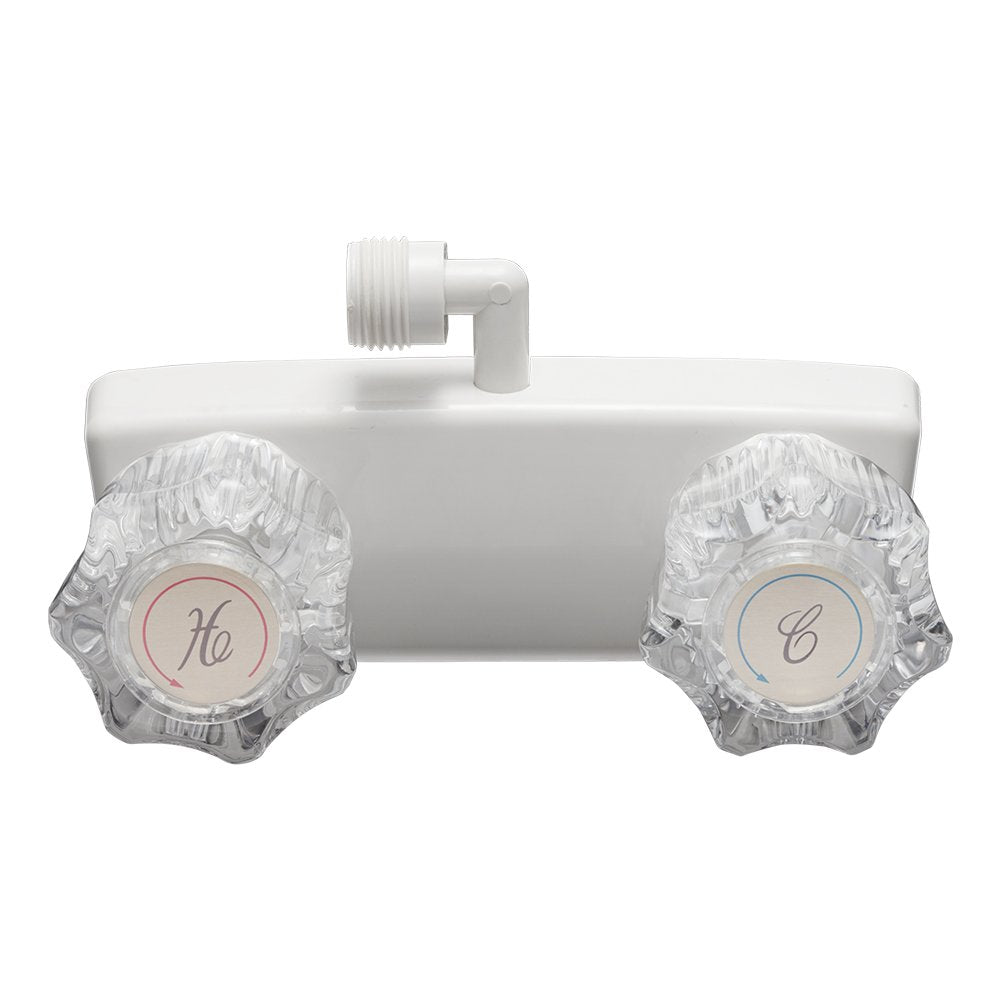 DURA FAUCET DF-SA100A1-WT RV Shower Valve Diverter for Exterior Box (White) RV & Camper