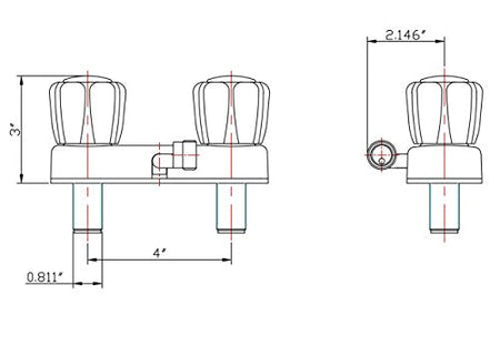 DURA FAUCET DF-SA100A1-WT RV Shower Valve Diverter for Exterior Box (White) RV & Camper