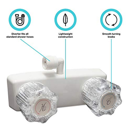 DURA FAUCET SA100A1WT RV SHOWER FAUCET90DEG OUT