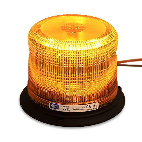 ECCO ECCO 7945A 7945 Series Pulse 2 Beacon Light 3 Bolt / 1 Inch Pipe Mount, Amber