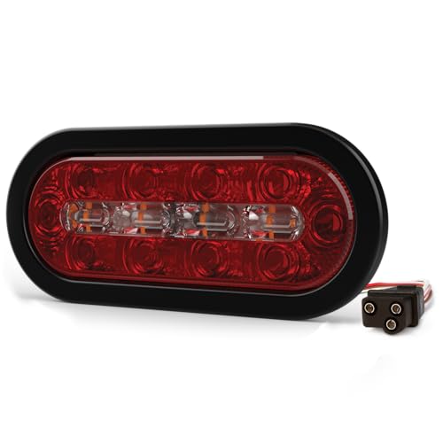 ECCO ECCO LED STTR Warning Light LEDs 8 Inch Amber White 12V 24V Surface Mount Waterproof Construction