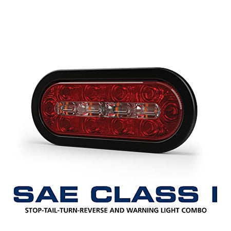 ECCO ECCO LED STTR Warning Light LEDs 8 Inch Amber White 12V 24V Surface Mount Waterproof Construction