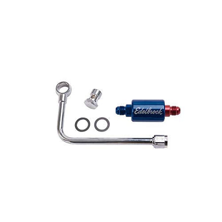 EDELBROCK 8134 Chrome Fuel Line, Red/Blue Engine & Performance