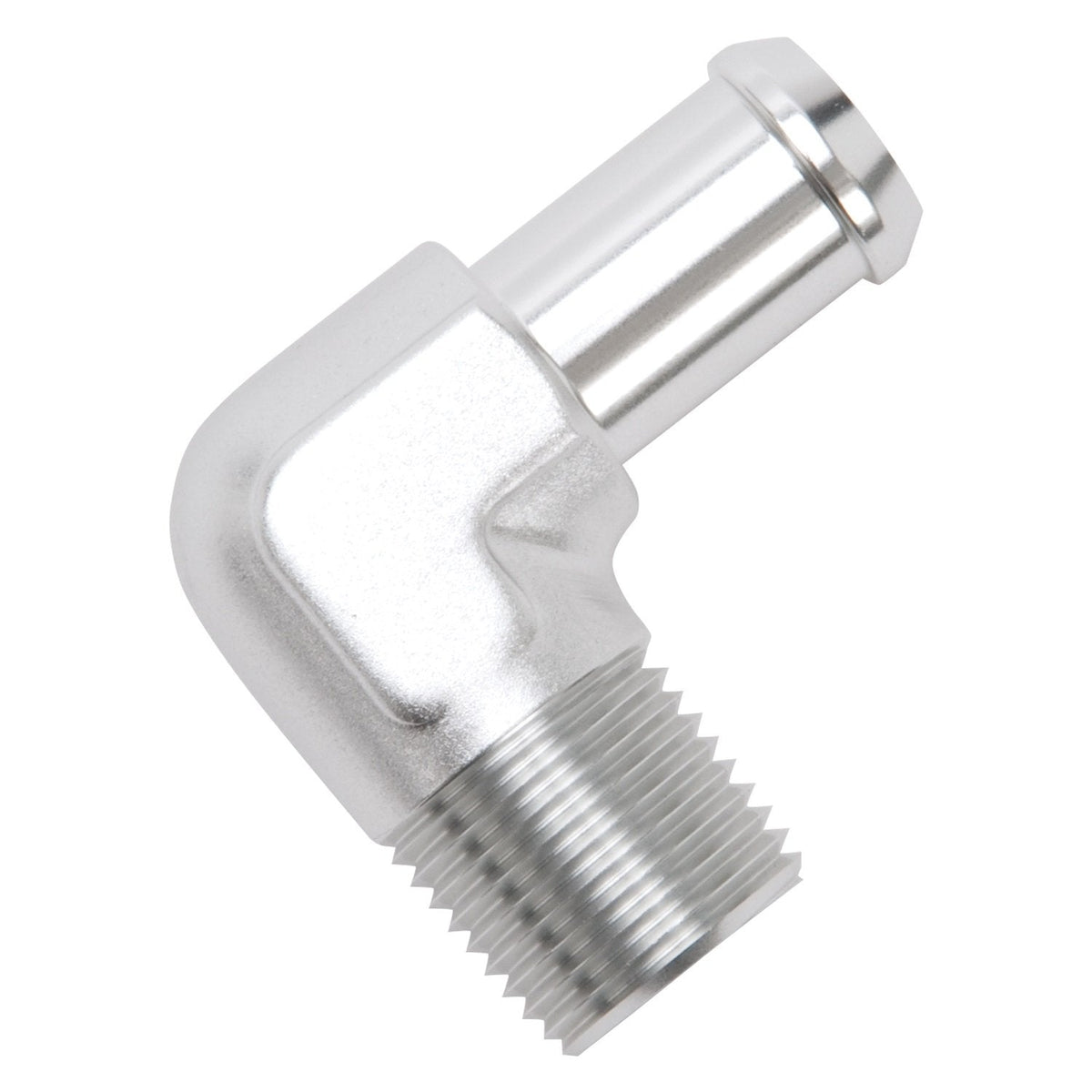 EDELBROCK 8179 Heater Hose Fitting 90 Degree 1/2 in. NPT And 5/8 in. Barb Clear An...