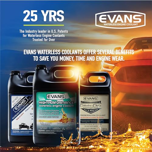 EVANS EVANS Coolant EC72064 Powersports Waterless Engine Coolant, 1/2 gallon