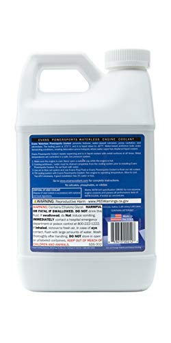 EVANS EVANS Coolant EC72064 Powersports Waterless Engine Coolant, 1/2 gallon