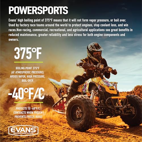 EVANS EVANS Coolant EC72064 Powersports Waterless Engine Coolant, 1/2 gallon
