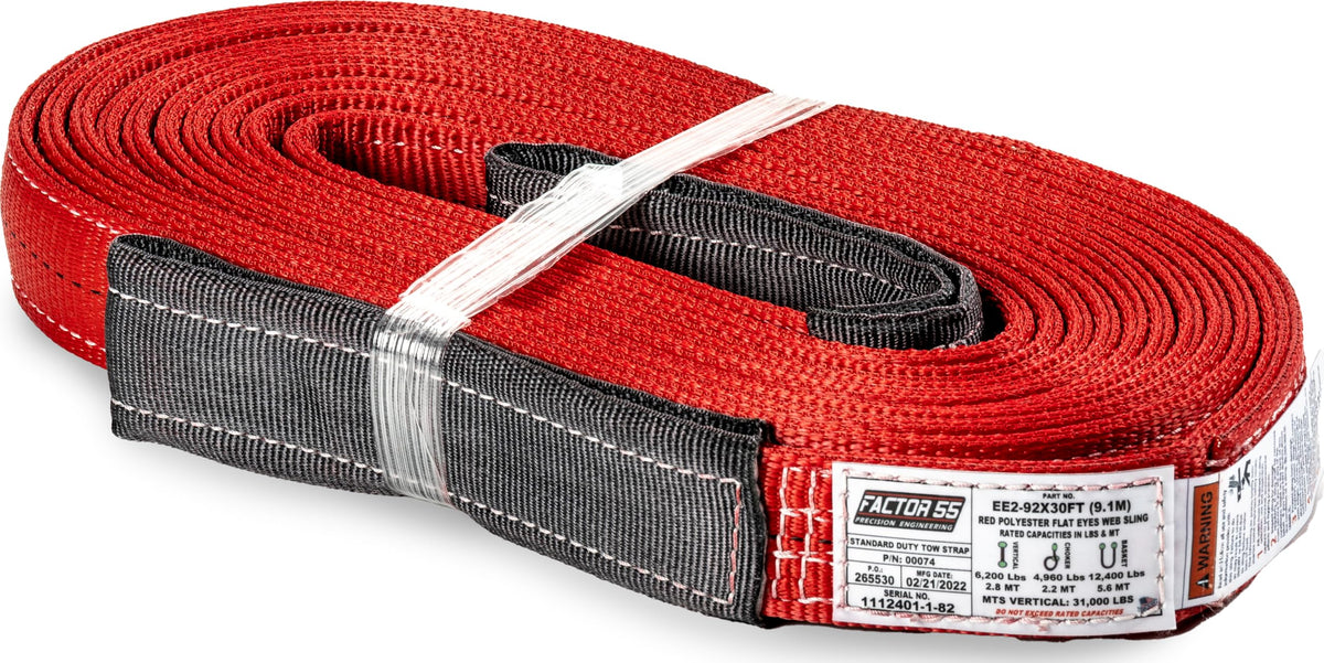 FACTOR 55 00074 STANDARD DUTY TOW STRAP 30' X 2'