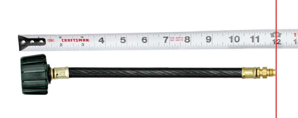 FLAME KING 100575-12 12-inch Pigtail Hose Connectors, 1/4 Male Inverted FLARE (NOT NPT) ...